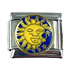 Italian Charm Link 9mm Sun and Moon Charm Italian Charm Link 9mm Sun and Moon Charm