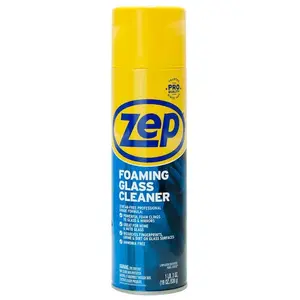 ZEP 19 oz. Foaming Glass Cleaner Household Household,, Streak-Free Cleaner for Windows, Ammonia-Free Glass Cleaner, Tinted Window Safe Cleaner, Vertical Surface Cleaner, ZEP Foam Cleaner, Mirror & Plexiglas Cleaner.