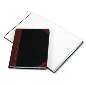 212 MAIN Thread-Sewn Columnar Record Book, Black Cover, 300 Pages, 10 3/8 x 8 1/8 in, Acid-Free