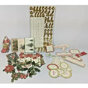 Anna Griffin 12"x12" Holiday Traditions Christmas Instant Scrapbook Album Kit with Decorative Elements and Gift Wrapping Accessories
