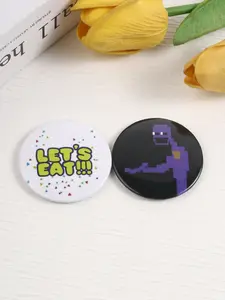 2Pcs Horror Adventure Game Badge Tinplate Soft Button Pins Horror Game Purple Guy Pixel Art Brooches ,Backpack Clothes Lapel Jacket Badge ,Unisex Daily Accessory,Fashion Jewelry Gift for for Fans Collectors