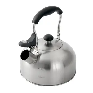 1.8-Liter Whistle Tea Kettle, Induction Compatible, Stainless Steel, Silver