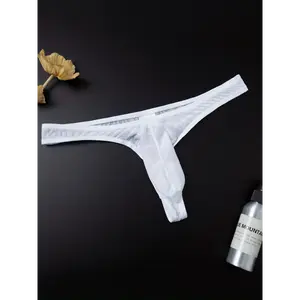 Men's Sleek Ice Silky Thongs - Comfortable, Breathable, Smooth Fabric, 1pc