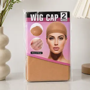 [Free Gift]Wig Cap, Ultra Thin  Caps Light brown, 6PCS Super Thin Nylon  Cap for Women Stretchy, Natural Transparent HD  Caps for Lace Front . Summer Wear Comfortable