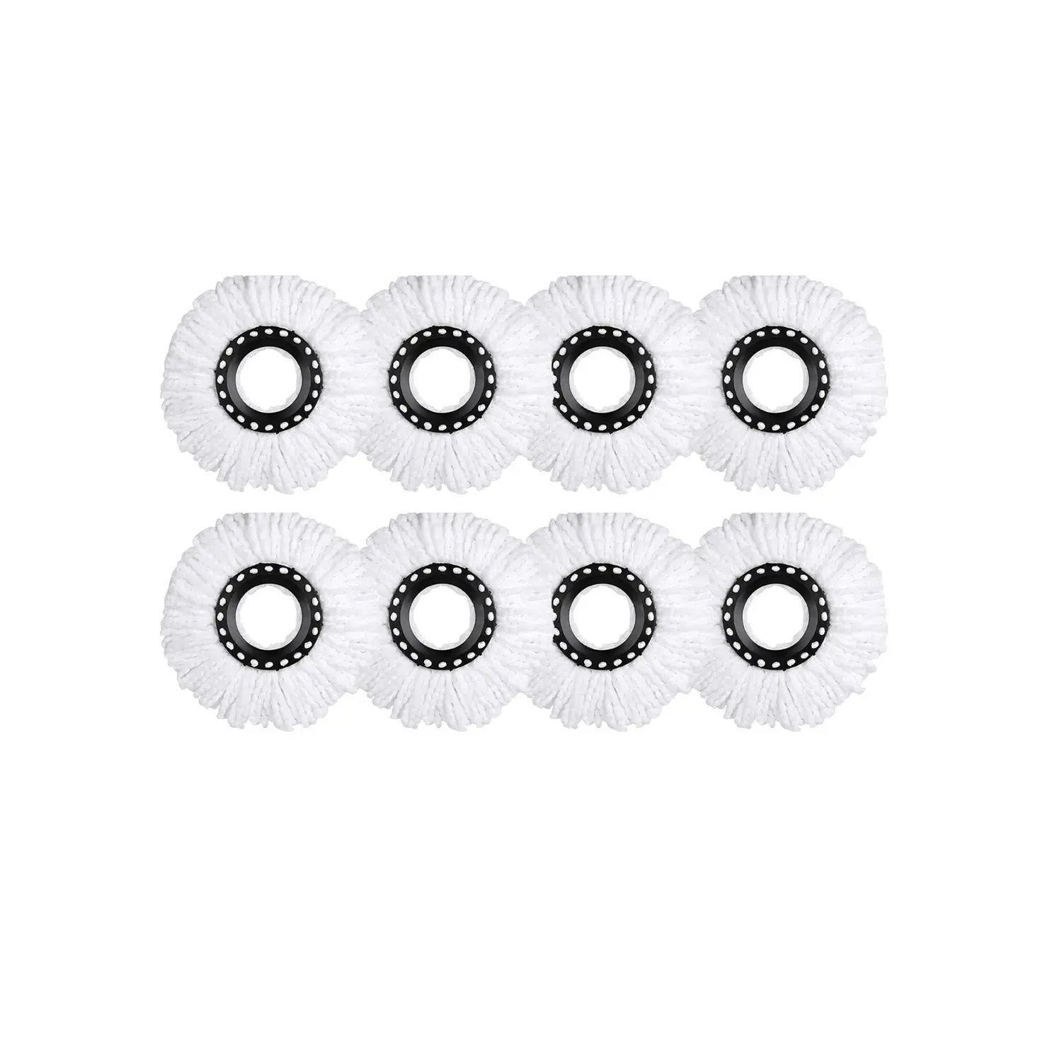8 Pack Mop Head Replacement,360° Spin Mop Replacement Head,Round Mop Head Microfiber Refills