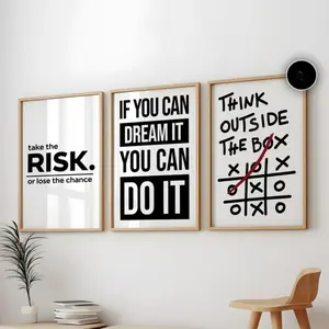 3 Count/set Motivational Quotes Posters 3 Pack, Motivation Quotes Art Inspirational Wall Print Painting, Inspirational Quotes Set of 3 Printable Posters, office poster wall decor gift unframed wall art decor Artwork Hand Unframed Poster