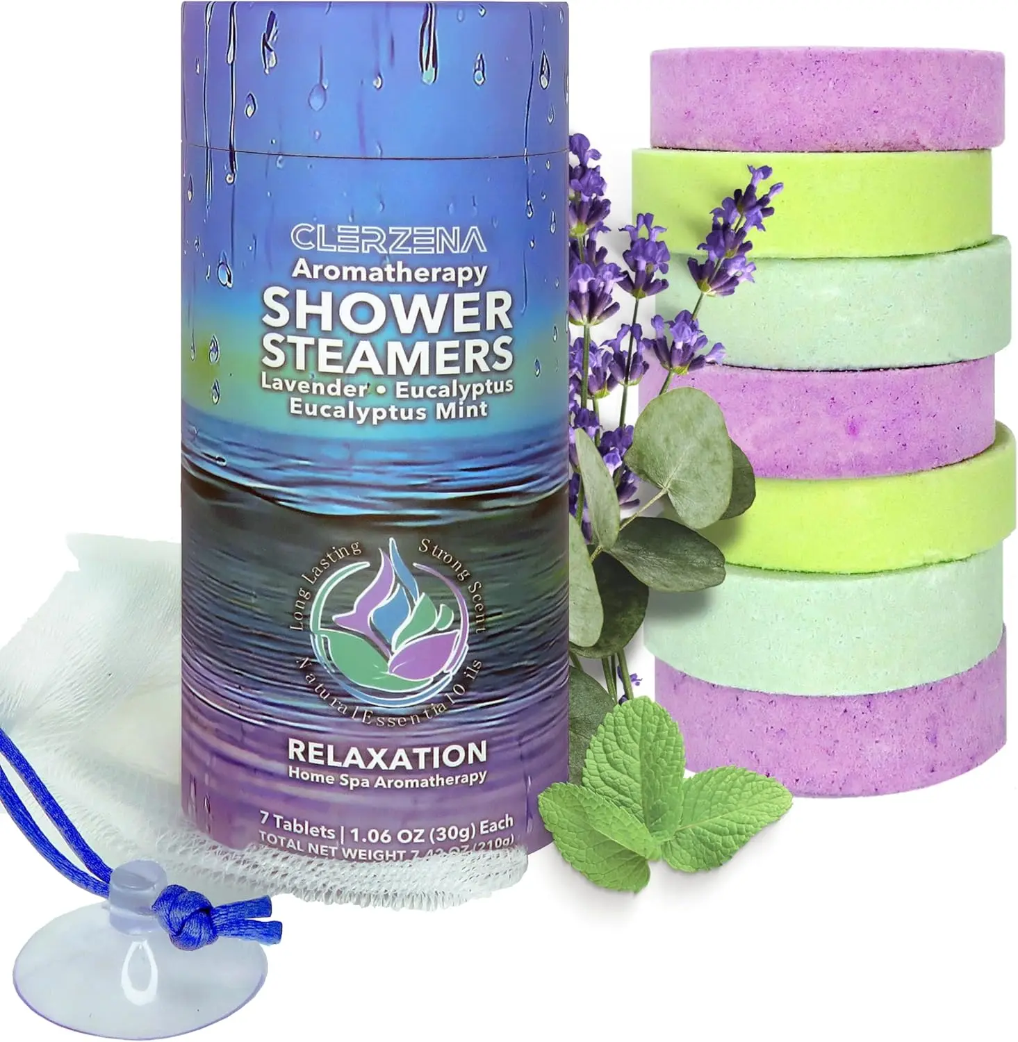 Eucalyptus Lavender Shower Steamers Aromatherapy Gift Set - Eucalyptus Shower Steamer Lavender - Stress Relief Shower Bombs for Women Aromatherapy for Men