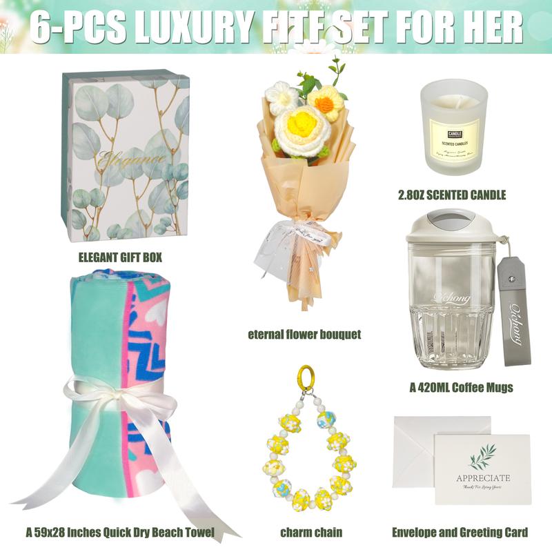 Gift Baskets for Women, Unique Birthday Gifts for Women, Best Friend Birthday Gift, Inspirational Gift Set Box, Christmas Gifts for Woman Her Teen Girl Sister Friendship- Brighten up Her Day