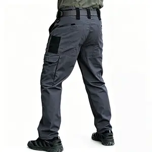 2pcs Men'S Tactical Pants - Multi-Pocket, Stretch Fabric, Tear-Resistant, Durable for Outdoor Hiking & Construction Work, Construction Attire, Functional Design, Durable Fabric, Pants for Men, Mens Gifts