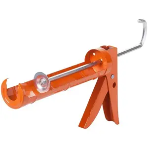 Professional Manual Caulking Gun - No Drip Silicone Sealant Applicator Tool for Home Improvement, Bathroom & Kitchen Repairs, 10:1 Thrust Ratio