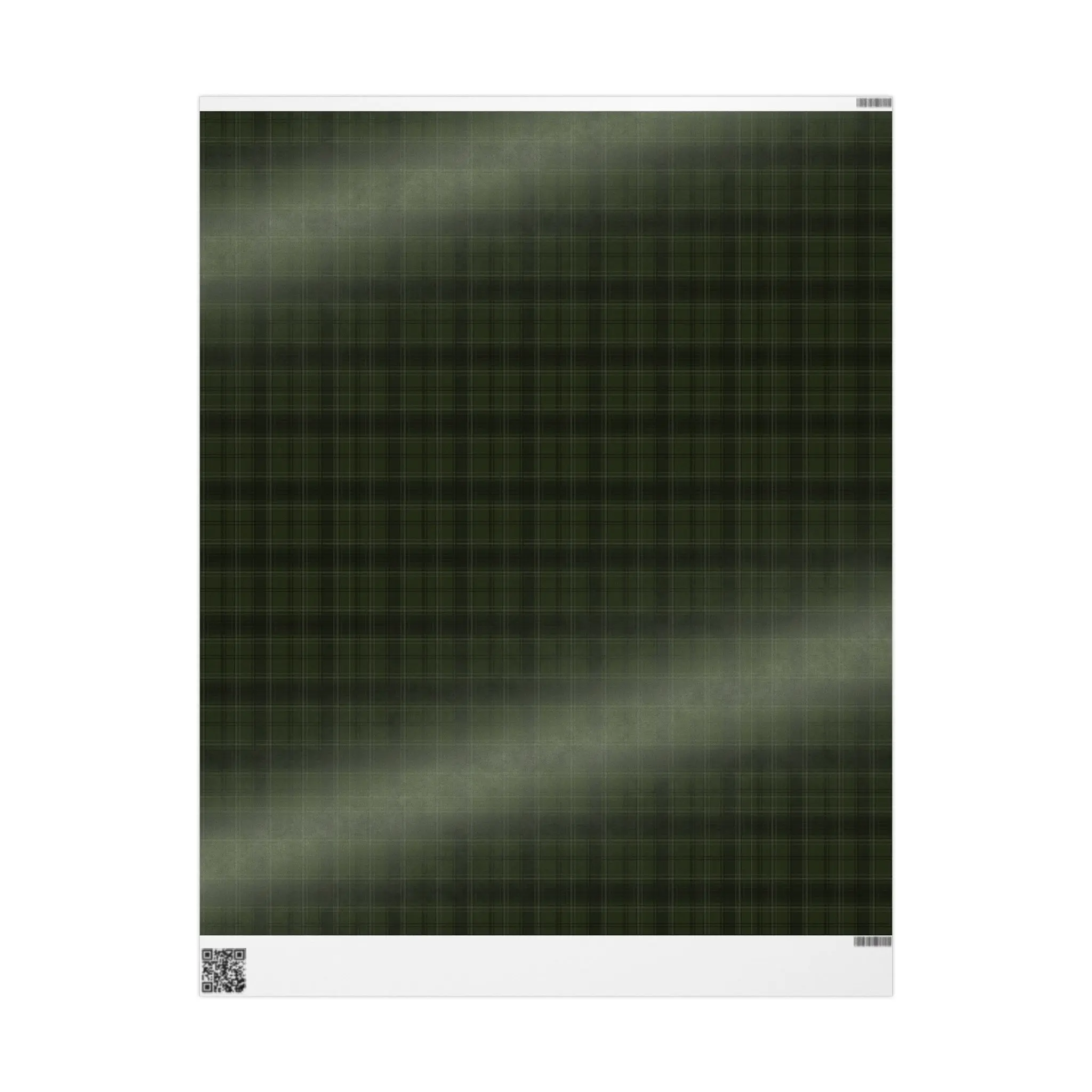 Deep Green Tartan Plaid Wrapping Paper, Gloss or Matte Finish Elegant Luxury Christmas Gift Wrap