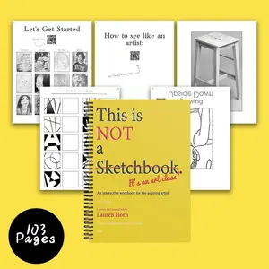 Guided Art Class Book, Step-By-Step Drawing Exercises for All Skill Levels, Perfect Gift for Beginners, Creative Art Enthusiasts