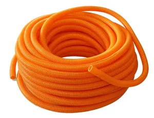 DC Sound 1/4" 5mm 100' Orange Split Wire Loom Cable Sleeves Conduit Protective Tubing