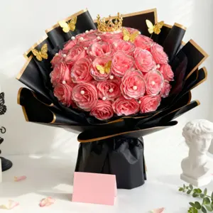 Set of 12 2.76-inch sparkling roses, DIY glitter bouquet, suitable for decorating living rooms, weddings, Valentine's Day gifts, Mother's Day, and wedding anniversaries.