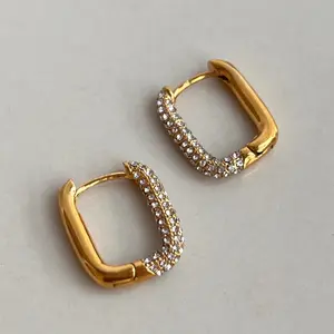 Rectangle Hoops Earrings