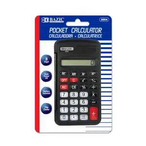 BAZIC 8-Digit Pocket Size Calculator w/ Flip Cover