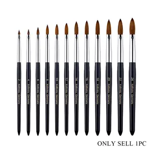 Kolinsky Acrylic Nail Brush,Acrylic Handle Professional Nail Art Powder Brush Manicure Tool ,Professional Nail Art Brush Manicure for Women, Sable Nail Art Brush for DIY Home Salon Nail Art Manicure Tool, Nail Art Tools