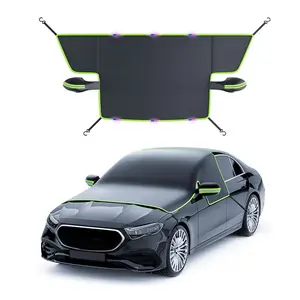 Windshield Cover for Ice and Snow, Magnetic Windshield Snow Cover for Sedan, SUV, Truck, Car Winter Accessories, Oxford Fabric (Green)