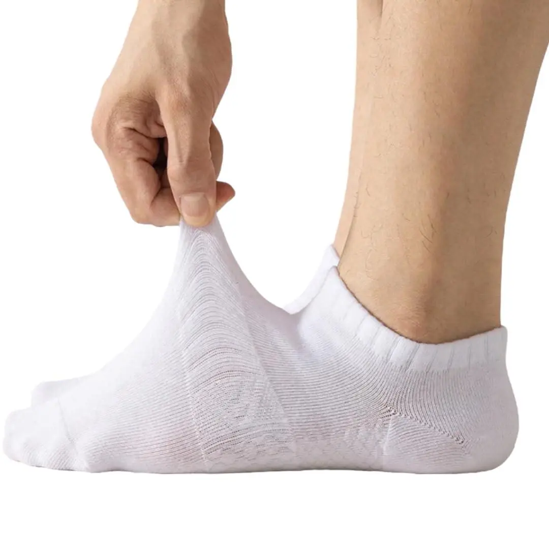 ANTREZIL White Ankle Socks - Pack of 5 Pairs with Bag |Non-Slip Socks Soft Moisture-Wicking Socks Casual Sports, Breathable Socks,Cotton Socks