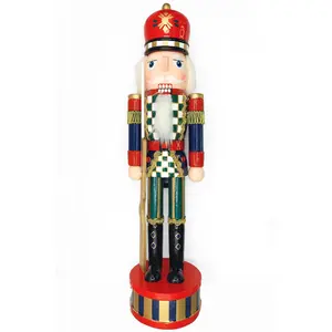 Christmas Nutcracker the Musketeer. Wizardi Classic Wooden Festive Decoration F07M14-36-N01845B