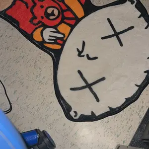 Creative Fashion Cartoon Carpet, Irregular Design Rug for Bedroom & Living Room, Home Decor Accessory, Perfect Festival Gift Idea, Cartoon Pattern Rug