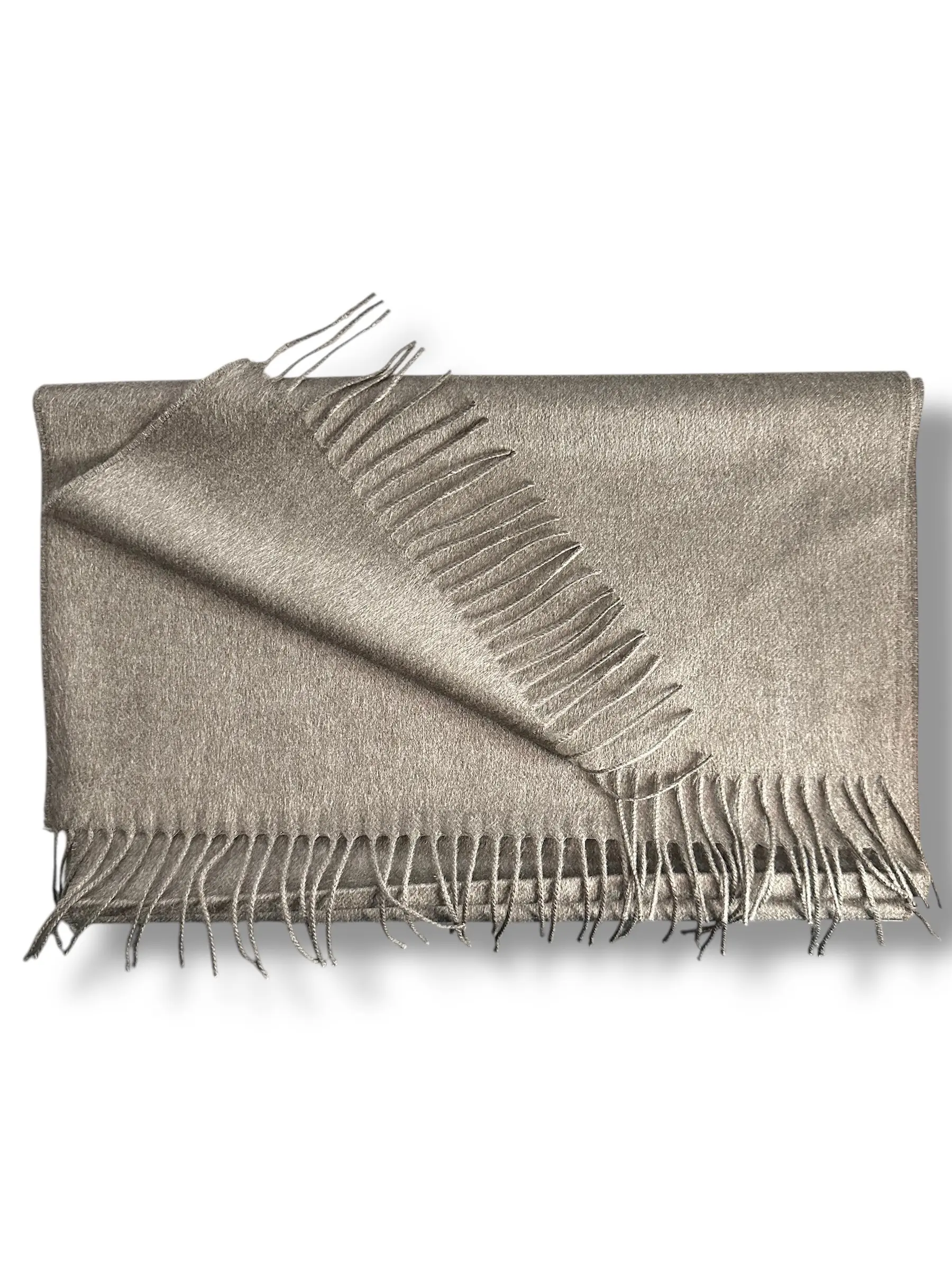 SUITCAFE Taupe Woven Silk Scarf Made In Italy scarves