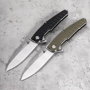 Men’s tactical folding EDC multi-purpose outdoor knife, pocket knife, fruit knife, G10 handle, with a back clip for easy carry; suitable for wilderness survival emergencies, camping, hiking, DIY projects, fishing, and everyday use.