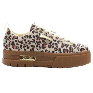 PUMA Womens Mayze Leopard Platform Sneakers Shoes Casual - Beige