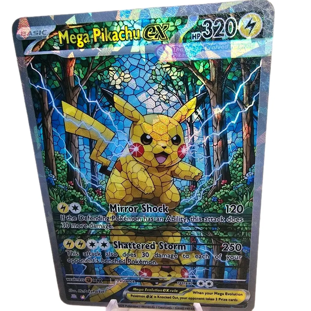 Mega Pikachu EX Custom Card | Shattered Glass Holo / Shattered Glass Textured - TikTok Shop Mega Pikachu EX Custom Card | Shattered Glass Holo / Shattered Glass Textured - TikTok Shop