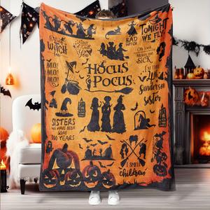 blanket, 1 count soft warm nap throw blanket, halloween decor air-conditioned room blanket for home office travel camping dormitory, christmas gifts, christmas decorations