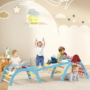 Topwin Baby Climbing Toys Play Set for Toddlers with Durable Design,Encourages Motor Skill Development,Perfect for Playroom Colorful Multifunction Beige