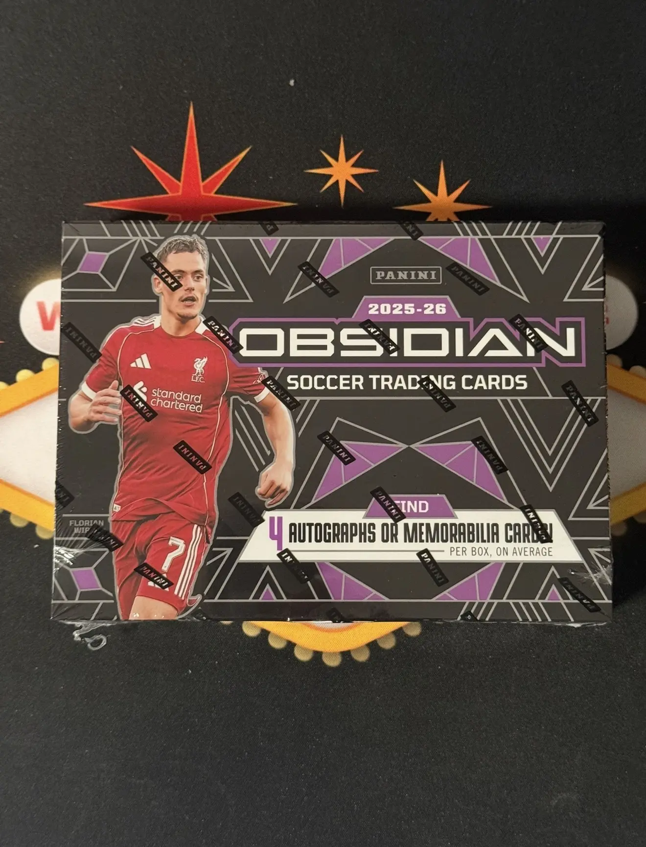 2025/26 Panini Obsidian Soccer Hobby Box (4 Autographs or Memorabilia Per Box! + COLORBLAST CHASE)