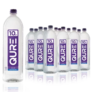 QURE 10 pH Alkaline Water, 1.5 Liter Bottles (Pack of 12) – Silky Smooth, Electrolyte-Enriched, Natural Ionized Water (50.7 fl oz)