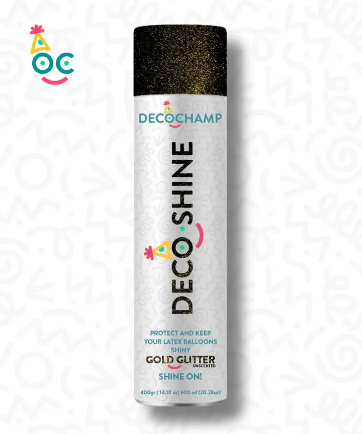 Decoshine Balloon Shine with Gold Glitter 600 ml Decoshine Balloon Shine with Gold Glitter 600 ml