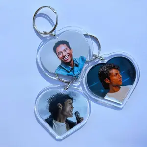 Jaafar Jackson Heart Keychains