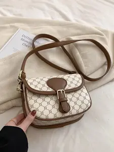 Fashionable Versatile Simple High-End Shoulder Bag, Perfect for Outdoor Shopping, Unique Single Shoulder Bag, Stylish and Elegant Flap Pocket Design, Fashionable Patterned Bag