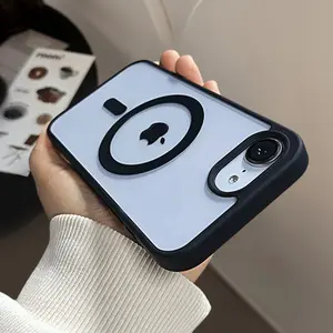 Luxury MagneticTransparent for iPhone 16E SE4 7 8 SE2 SE3 7Plus 8Plus Hard Back Cover