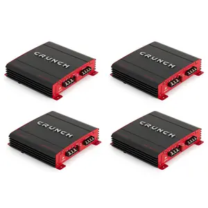 Crunch PX-1000.2 2 Channel 1000 Watt Amp A/B Class Stereo Amplifier (4 Pack)