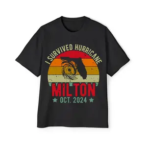 I Survived Hurricane Milton Oct.2024 Shirt, Retro Hurricane Survivor Tribute Tee