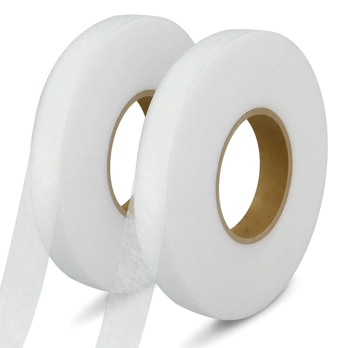 140 Yards Iron on Hemming Tape, 2 Rolls 0.59 inch Hem Tape No Sew No Iron, Iron on Tape for Hemming, Stitch Witchery Tape Sewing Tape, Fusible Tape Adhesive Wonder Web for Curtain, Pants, Clothes
