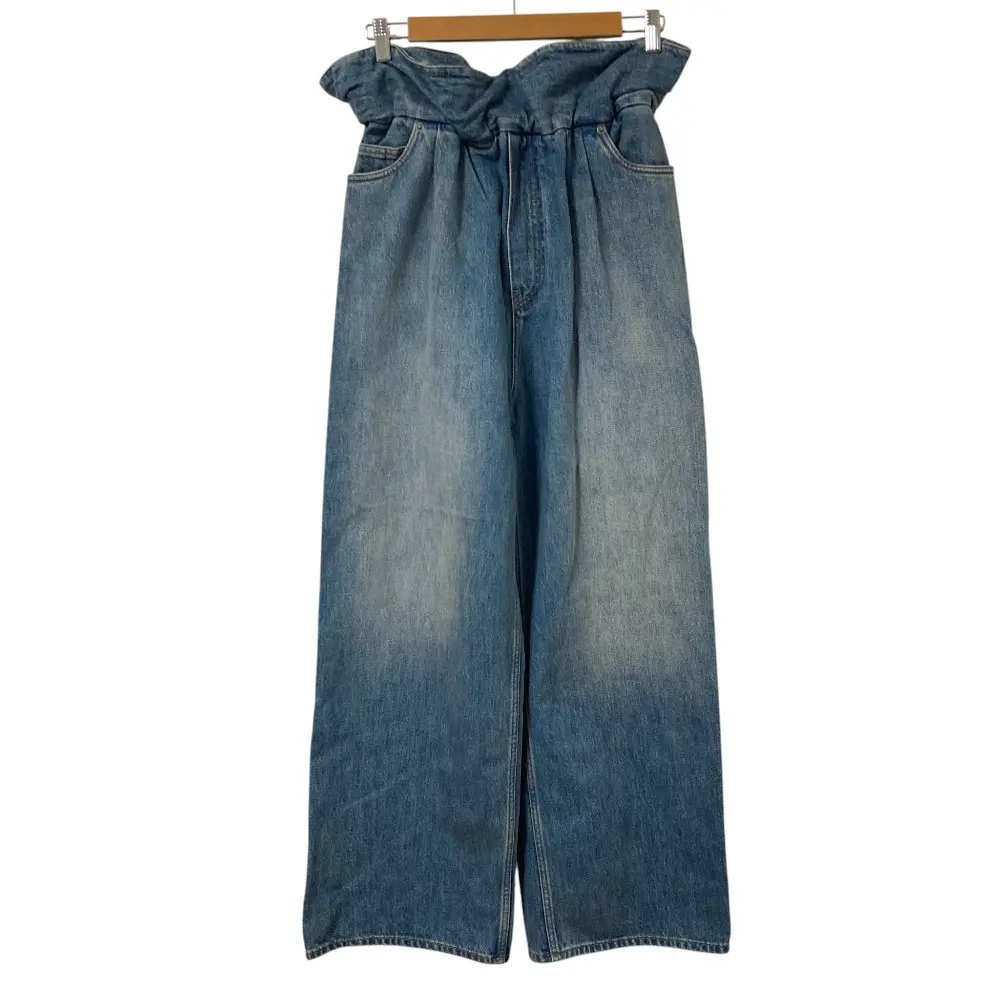 Pre-owned Loewe Denim Small Leather Goods Flamenco Pants