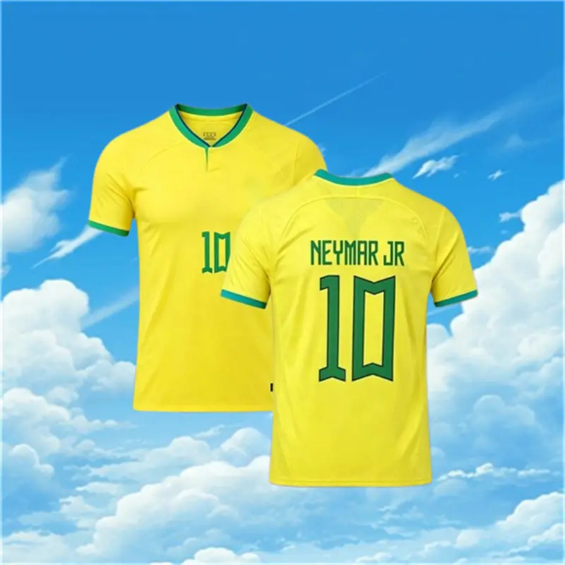 2022 Home Retro No.10 Neymar Short sleeve Soccer Jersey