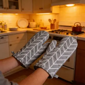 2pcs Heat-Resistant Gloves, Durable Oven Mitts for Microwave & Air Fryer, Ideal for Cooking Safety, Essential Kitchen Gear