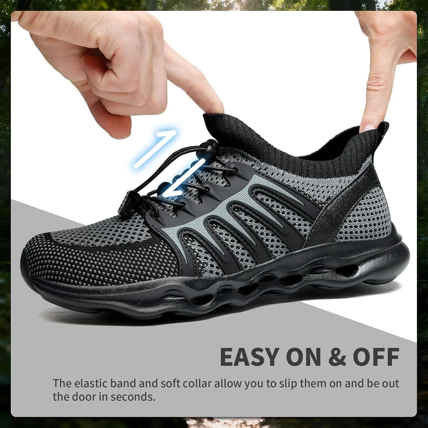 Waterproof Shoes Hiking Amphibious Beach Mens Shoes Lightweight Water Sports Shoes Swimming Fishing Kayaking, Supportive, Durable, Trendy, Soft, Comfortable, Classic, Stylish, Breathable