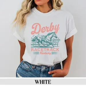 Derby Days Tee Horse Racetrack Kentucky T-shirt Derby Watching Party Racehorse Shirt Retro Derby Gift Raceday Top Churchill Down Horse Race