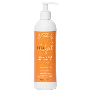 Curly Girl Firm Hold Defining Gel For Curls, Strong Hold Frizz Control Curly Hair Gel, Water Souble, Sulfate and Paraben Free Water Soluble