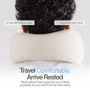 AVIO x Mellow Sleep Collab | Cloud Travel Pillow Capsule, Memory Foam Neck Pillow, Ultra Soft Mellow Cloud Tech, Cooling Breathable Fabric, 360° Ergonomic Support, Compact Packable Design with Premium Silicone Storage Capsule