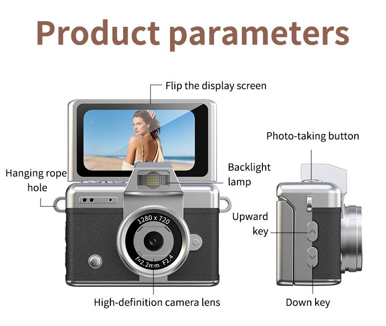 Mini Digital Camera with 1.47 in LCD Screen 1080P Feel of Old 90s Photographs, Keychain Size, Birthday Gifts,Christmas Gifts