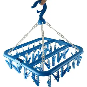 Clip and Drip Hanger Clothes Hanger Drying Rack 32 Clips