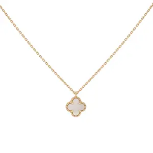 Pre-owned Van Cleef & Arpels Sweet Alhambra Pendant Necklace VCARF69100 – 18K Yellow Gold & White Mother of Pearl JLP018089 Joyce